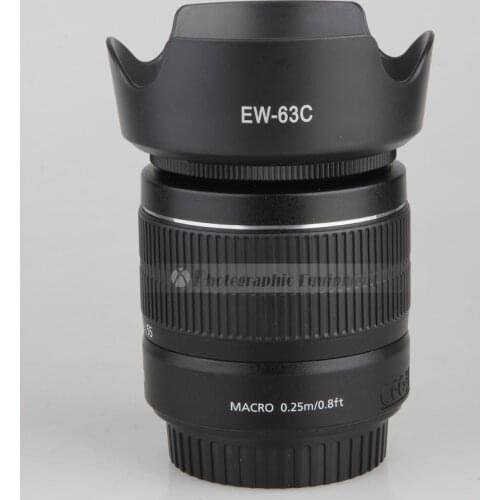 DSLR Camera Lens Hood 58mm EW-63C Bayonet Fits for Canon 700D Rebel T5i 100D with EF-S 18-55mm f/3.5-5.6 IS STM 58mm Filter Lens