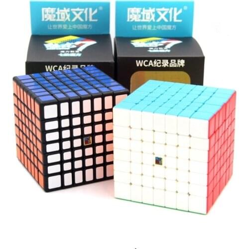 Fast Shipping Hot sale Moyu 7x7 CUBE meilong 7x7x7 Puzzle Magic Cube Professional 7 Layer Black speed Cube educational toys gift