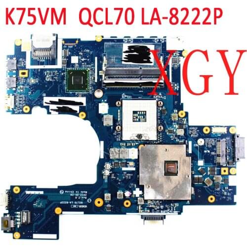 For asus k75v k75vj k75vm r700v motherboard qcl70 la-8222p gt630m motherboard 100% Test ok