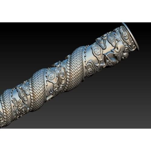Dragon column 3D STL Model Balusters and Columns for CNC 4 AXLE Engraver Carvingbed Relief for CNC Router Aspire Artcam