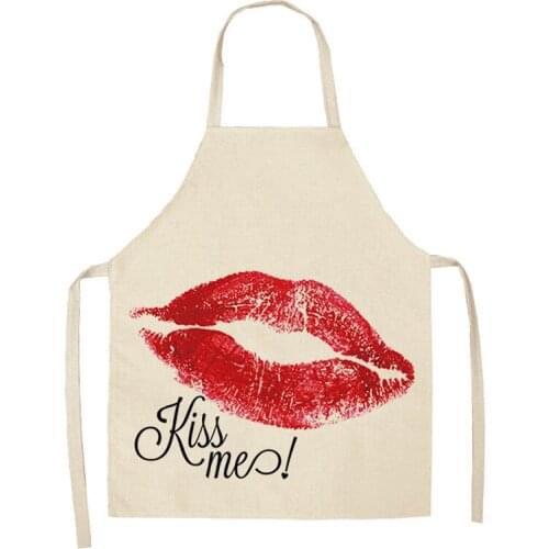 Love red lip pattern apron for kitchen master apron Kitchen apron kitchen apron women Apron for kitchen cooking accessories