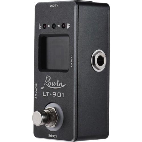 Rowin Lt-901 Guitar Tuner Effect Pedal Mini Chromatic True Bypass Lcd Display Digital Pedal Guitar Parts Accessories