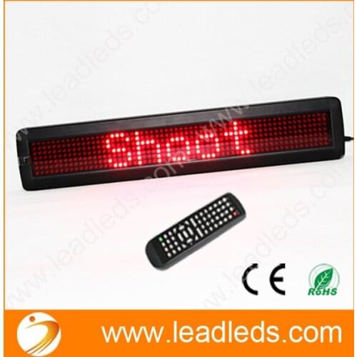 Red LED Moving Scrolling Message Display Sign Board for car windows 60x7dots indoor RS232 Interface cables
