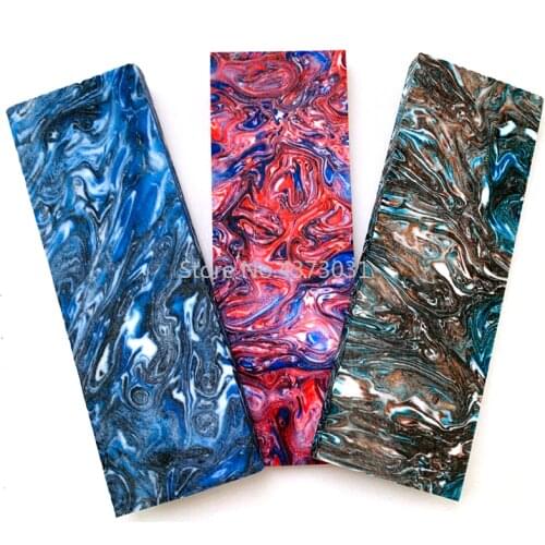 2pieces C-Tek Material for DIY Knife Handle Material Plate Resin Compound Material Pattern Slingshot Handle Material 120x40x8mm