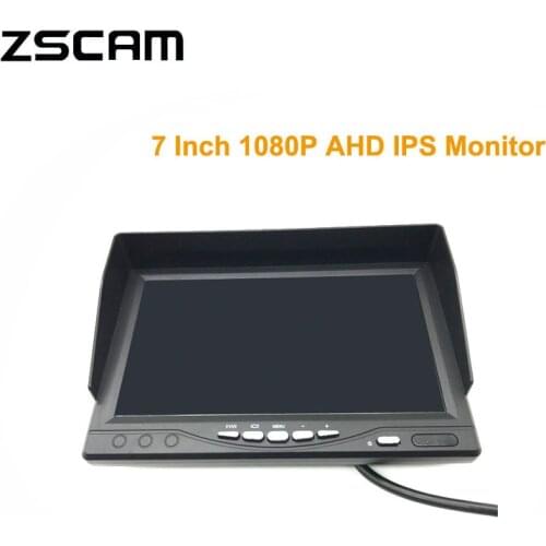 Mini 1024*600 7 Inchs CCTV Home Security AHD 2- Split Screen IPS Monitor DVR Car Surveillance Display Recorder For 2MP AHD Cam