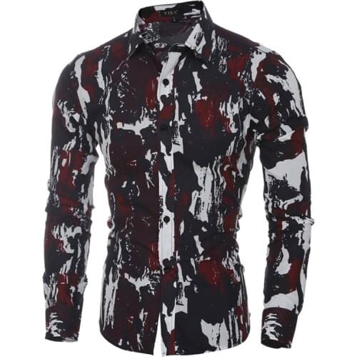 New 2018 Men Brand Dress Shirts Men casual Shirt Slim Chemise Homme Men Shirt Camouflage Jungle Shirts men Camisa Masculin XXL