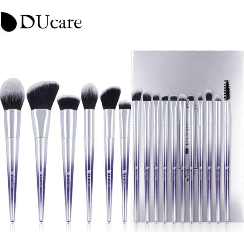 DUcare Brushes for Makeup 17 PCS Brush Set Eyeshadow Powder Eyebrow Foundation Brush Synthetic Hair Make Up Cosmetic Tools
