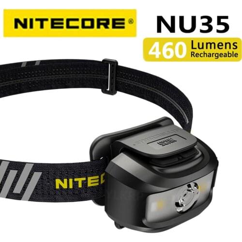 NITECORE NU35 460 Lumens Can Use The Built-in Battery and Easy-to-replace AAA Battery At The Same Time, USB-C Direct Charge Hyb