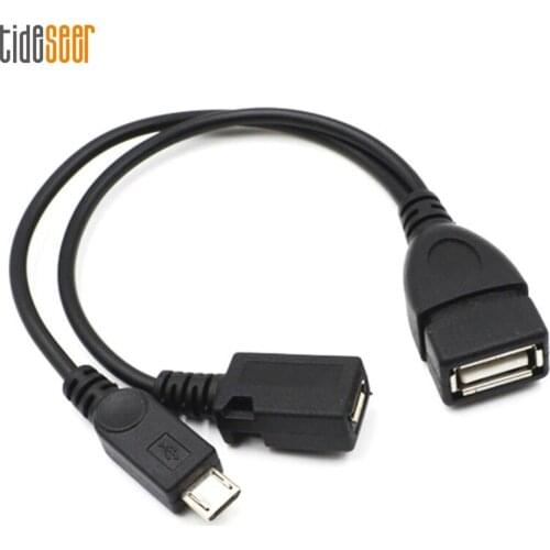Wholesale 2-in-1 Micro USB Cable (OTG Cable + Power Cable) 100pcs/lot