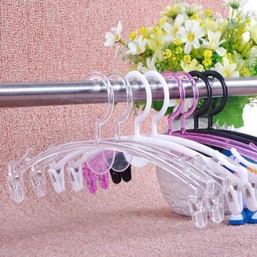 Transparent plastic fashion panty hanger thickened bra hanger with clip special underwear hanger for clothing store