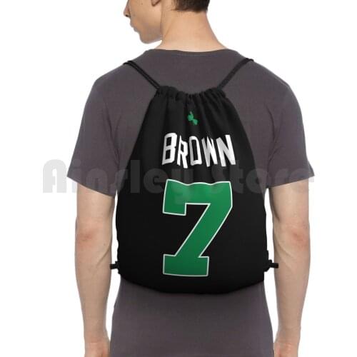 Jaylen Brown Jersey Backpack Drawstring Bag Riding Climbing Gym Bag Tom Brady The Goat Patriots New England Bruins Gronk