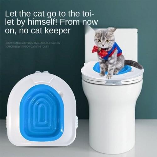 Cat Training Toilet Seat Cat Toilet Training Kit Kitteen Litter Free Trainer Cat Sand Tray Mat Toilet Pet Trainer Toilet Device