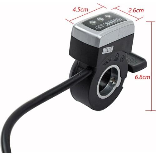24V Battery Led Indicator Thumb Throttle Light Electric Scooter E-Bike Switch