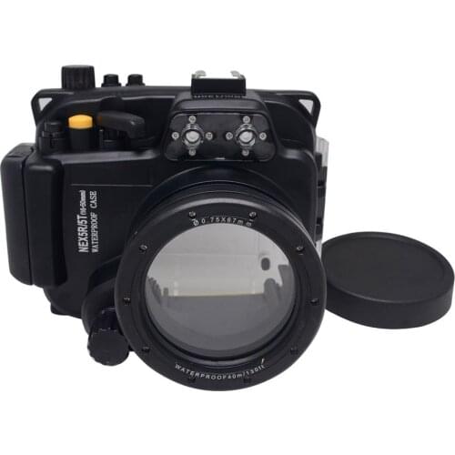 Mekon 40M 130ft Underwater Diving Waterproof Shockproof Cover Case Housing Case for SONY NEX-5R 5T NEX5R 5T 16-50MM Lens Camera