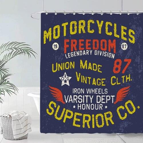 Punk Circus Style Shower Curtain Bathroom Waterproof Mildewproof Polyester Fabric With 12 Hooks Home Decor