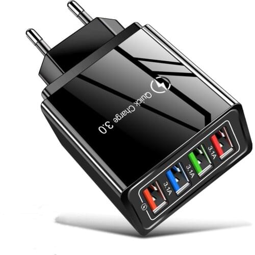 Cargador USB de carga rápida para móvil, adaptador Universal de pared QC 3,0, para Samsung, Xiaomi Mi, iPhone 12 Pro Max