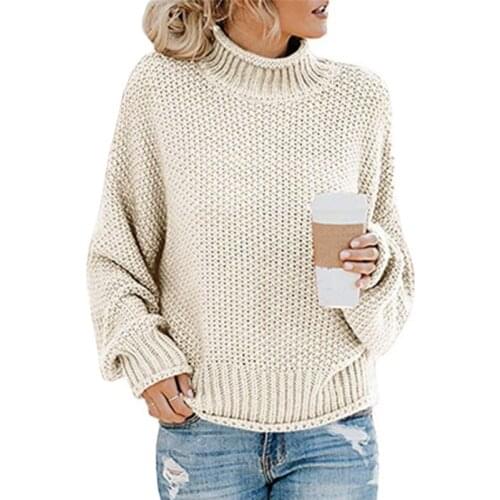 New Fashion Sweater Pullover Tops For Women Autumn Knit Turtleneck Winter Warm Ladies Wild Sweater Tops Pull Femme Hiver 2021