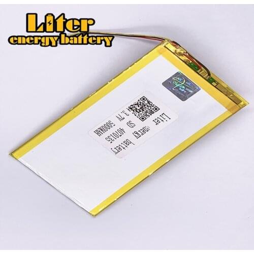 1.0MM 3pin connector 3.7 V 4070135 5000mah li-polymer battery 7 inch 8 inch 9 inch Tablet PC Battery