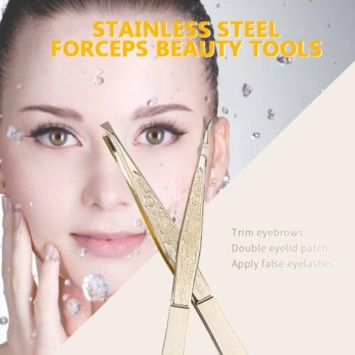 1 Pcs Eyelashes Tweezers Stainless Steel Superhard Tweezers High Precision Anti-static Tweezers For Eyelash Extensions
