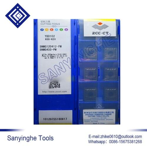 Free shipping high quality 10pcs/lots YBD102 SNMG120412-PM cnc carbide turning inserts