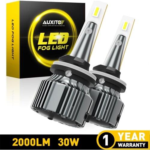 AUXITO 2pcs H27 881 880 LED Bulbs Fog Lights for Cars LED Fog Driving Lamp H27W H27W/1 H27W/2 PSX24W 5202 LED Bulb 6500K White