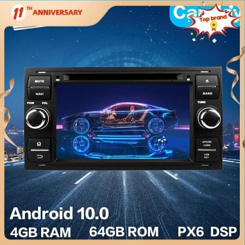 For Ford 2006+ Android 10 4G+64GB Car Multimedia DVD Player Radio GPS Navigation Car Stereo Tape Recorder Touch Screen Headunit