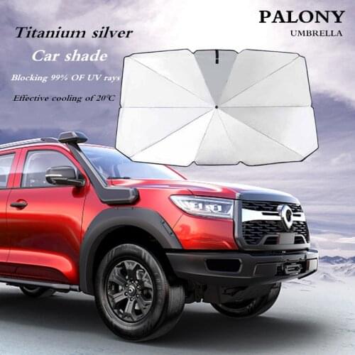 10K Titanium Silver Front Fender Blocking Ultraviolet Rays Cooling Foldable Heat Insulation Anti-UV Car
