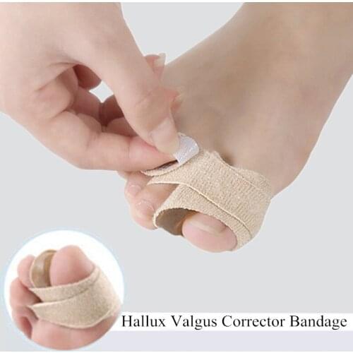Thumb valgus big toe gel cloth stretch toe valgus correction device Silicone Toe Breathable Separator Splint Elastic Bandage