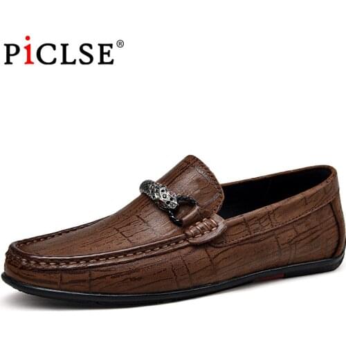 Large size 46 Fashion Casual Leather shoes Men loafers Genuine leather Men shoes Comfortable Moccasins Driving shoes male