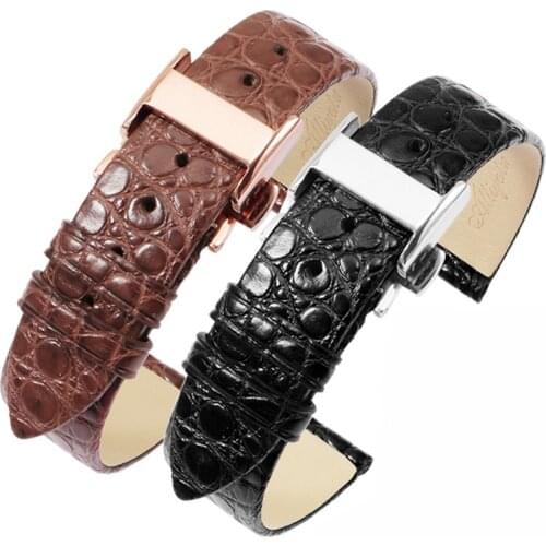 CICIDD Ultrathin Crocodile Leather Strap Black Brown Bracelet Substitute L4 Seris DW CK Mens And Womens Watch Chain 13 18 20mm