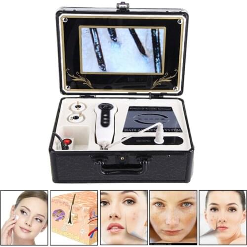 9 inch LCD Skin & Hair Analyzer Detector Digital Microscope Magnifier Skin Hair Blackhead Follicle Scalp Detector 50X-200X