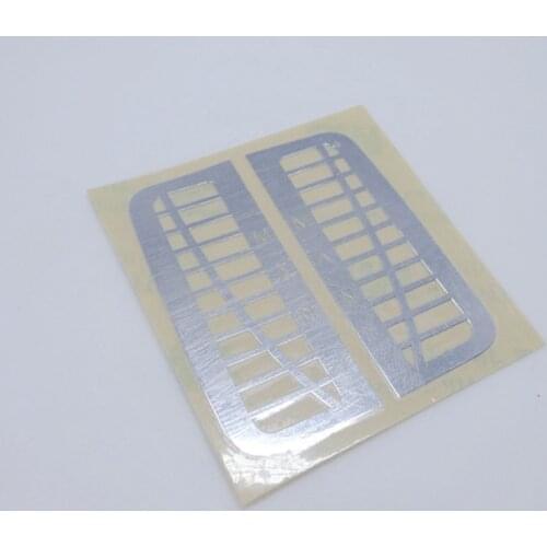 High Simulation Rear Window Grid Decorative Sticker for Tamiya 1/14 MAN TGX RC Car Metal Decal Stickers Upgrade Parts