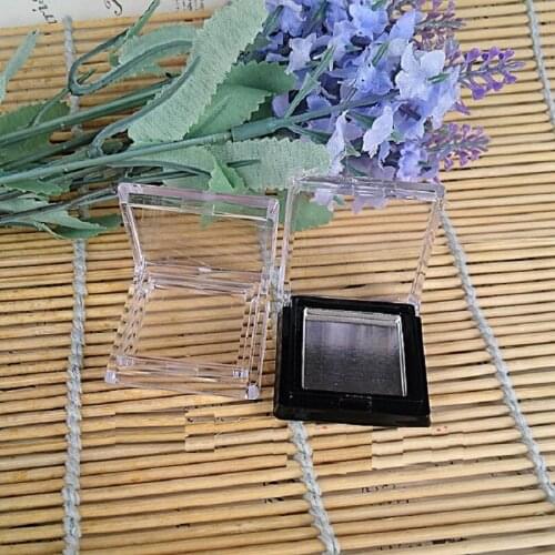 Square Eyeshadow Palette Cosmetic Container Black Clear Makeup Blusher Powder Compact Empty Lipstick Palette 30/50pcs