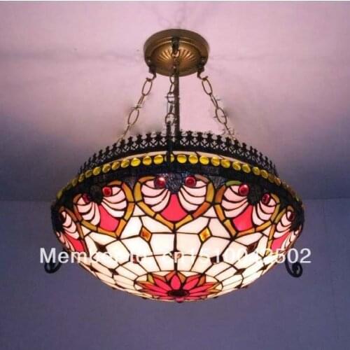 Tiffany Style Chandelier Lamp European Living Room Dining Restaurant Chandelier Tiffany 40 CM H 56 CM
