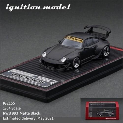 IG 1:64 RWB 993 Matte Black DieCast Model Car