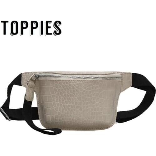 2020 Trendy Women Pu Leather Waist Bag Zipper Mini Bags Korean Fashion Women Faux Leather Chest Bag