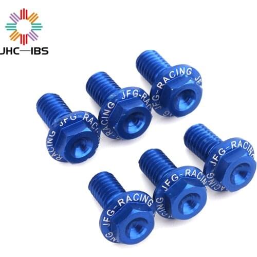 Motorcycle 6 PCS Damping Mudguard Screw Fork Guard Bolt For YAMAHA YZ125 YZ250 YZ250F YZ450F WR250F WR250R WR250X WR450F