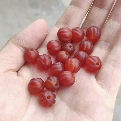 Natural red agate beads DIY bracelet for women pumpkin genuine jadeite jade jewelry bracelet women accessories bangles