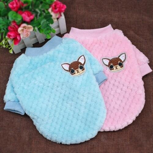 Small Dog Clothes Winter Warm Pet Coat French Bulldog Chihuahua Yorkies Pug Soft Fleece Clothing Puppy Cat Plush Jacket Outfits