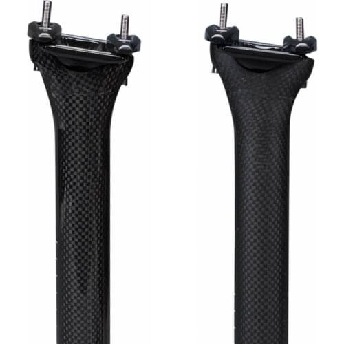 Ultralight Full UD Carbon Fiber Bicycle Seat Post 0mm Offset Cycling MTB/Road Bike Parts 27.2/30.8/31.6mm Glossy Black