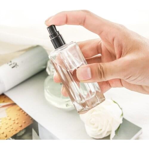 10pcs 5ml 10ml 20ml 30ml Portable Glass Refillable Perfume Bottle With Atomizer Empty Parfum Case For Traveler