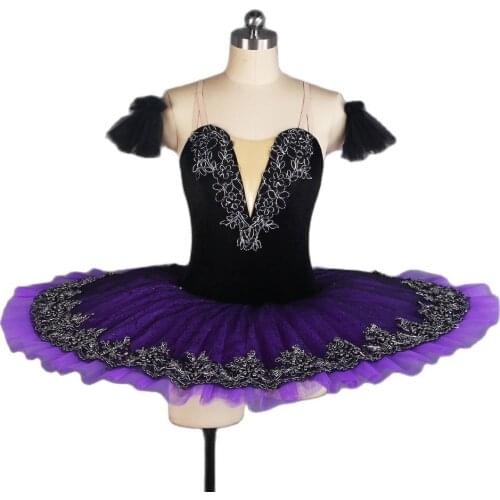 Adult Wine Purple Pre-Professional Ballet Dance Tutu with 7 Layers of Stiff Tulle Ballerina Dress Performance Costume BLL044