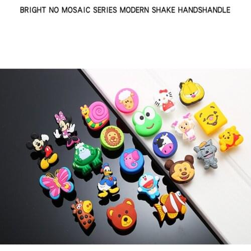 1pc Childrens room furniture cabinet door handle wardrobe cabinet drawer lovely cartoon handle soft rubber cabinet handle