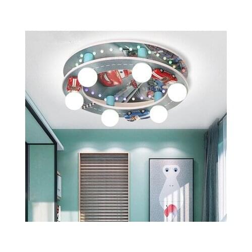 Cartoon Car mobilization ceiling lamp for kids bedroom study creative living room lights children led ceiling light fixtures e27