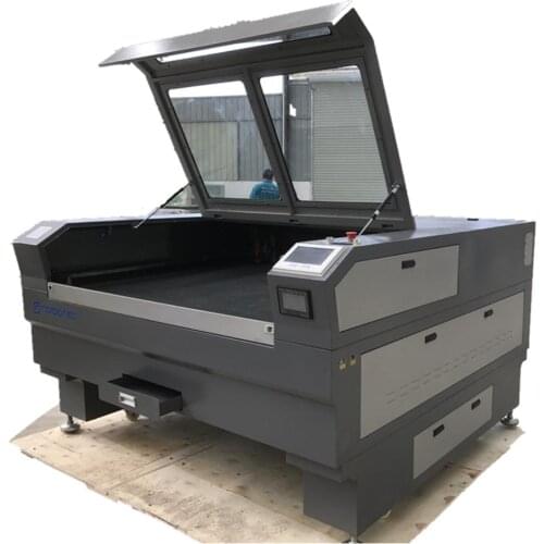 Robotec Co2 Plastic Wood Crafts Acrylic Nameplate Textil Fabric Plywood Polyester Laser Cutting Machine 1390