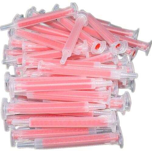 Static Mixing Nozzle 83mm Plastic AB Glues Applicator Mixing Tube 50 Piece Set for 50ml 1:1 Dual Cartridges Epoxy Adhesives