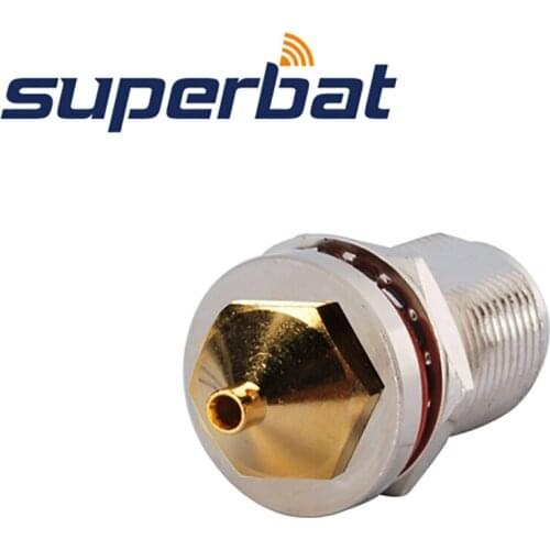 Superbat 10pcs N Solder Jack Bulkhead with O-ring RF Coaxial Connector for Semi-rigid .086 Cable