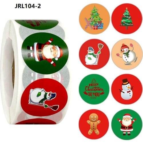 50-500pcs Christmas Stickers Printable Labels Christmas Gift Decoration Wedding Wrapping Sticker Stationery Sticker