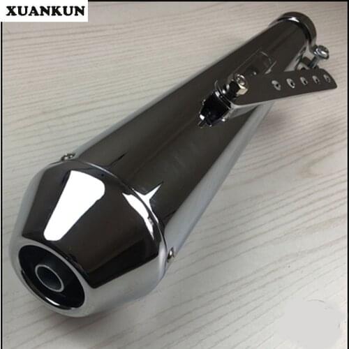XUANKUN Vintage Motorcycle 400 SR Modified Fish Mouth Norton Exhaust Tail Section Silence