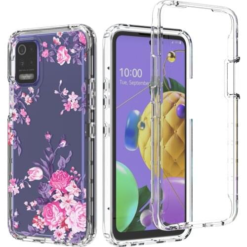 Armor Case for LG Velvet K31 K52 K51 K92 5G K22 Aristo 4 Stylo 6 5 V60 Coque Shockproof Clear Bumper Painted Flower Back Cover